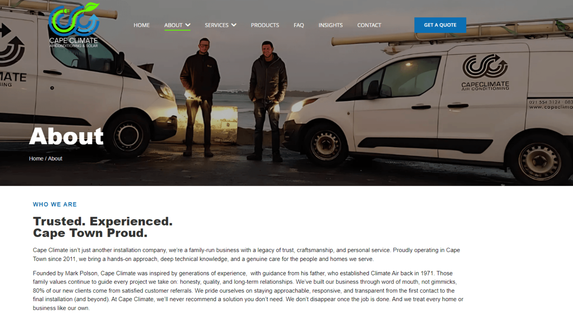 Client Project – Cape Climate