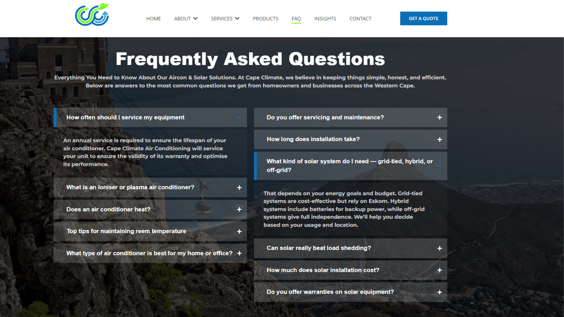 Client Project – Cape Climate
